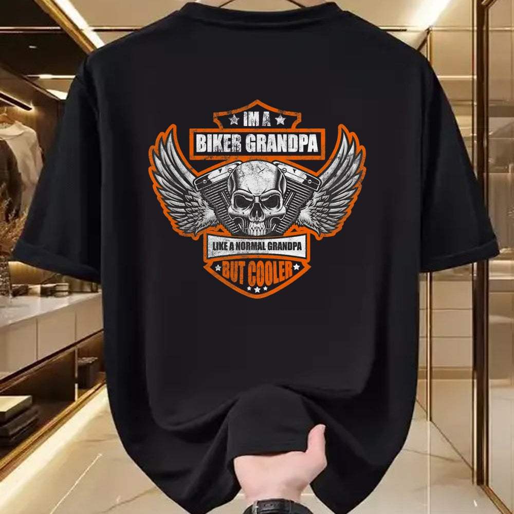 Best Grandpa Shirt, Proud Grandpa Unisex T-Shirt/Hoodie/Sweatshirt HLT00 - Funny I'm a Biker Grandpa like a Normal Grandpa But Cooler T-Shirt