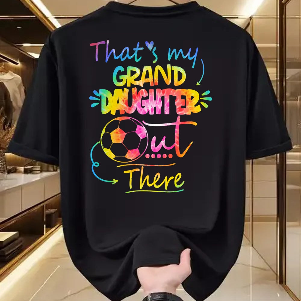 Best Grandpa Shirt, Proud Grandpa Unisex T-Shirt/Hoodie/Sweatshirt HLT00 - That's My Granddaughter Out There Soccer Grandma Grandpa Long Sleeve T-Shirt