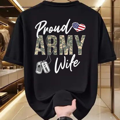 Best Wife Shirt, Wife and Husband Unisex T-Shirt/Hoodie/Sweatshirt HLT00 - Gift for wife T shirt, lucky wife   Womens Proud Army Wife Army Graduation Wife US Army Wife Gifts V