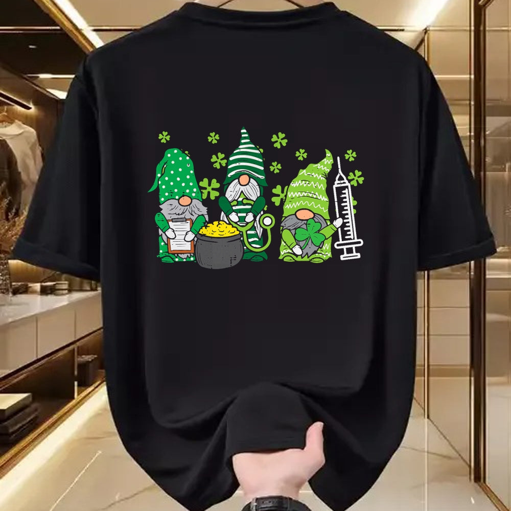 Funny Nurse Shirt, Nurse Unisex T-Shirt/Hoodie/Sweatshirt HLT00 - Gnome Nurses Saint Pattys Scrub Nurse St Patricks Day Women T-Shirt