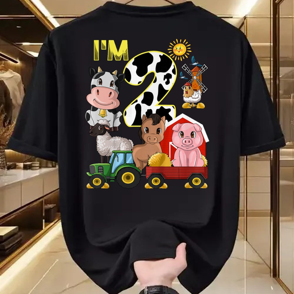 Best Farmer Life Shirt, Funny Farmer UnisexT-Shirt/Hoodie/Sweatshirt HLT00 - Kids Farm Animals Tractor 2nd Birthday 2 Year Old Birthday Party T-Shirt