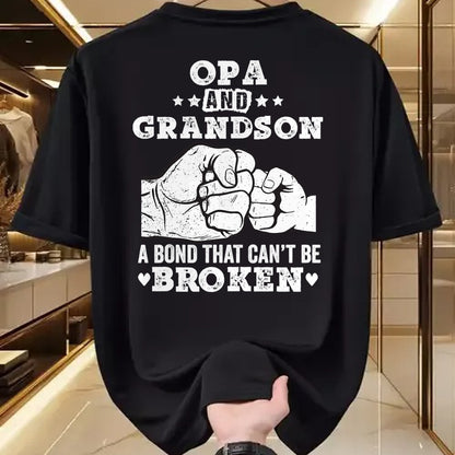 Best Grandpa Shirt, Proud Grandpa Unisex T-Shirt/Hoodie/Sweatshirt HLT00 - Opa and grandson a bond that cant be broken Grandpa gift T-Shirt