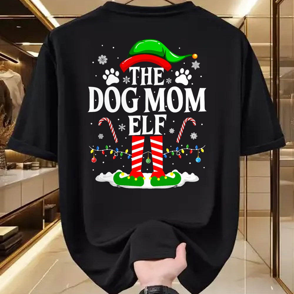 Dog Love Shirt, Dog Lover Gift T-Shirt/Hoodie/Sweatshirt HLT00 - The Dog Mom Elf Xmas Funny Dogs lover Christmas Dog Mom T-Shirt