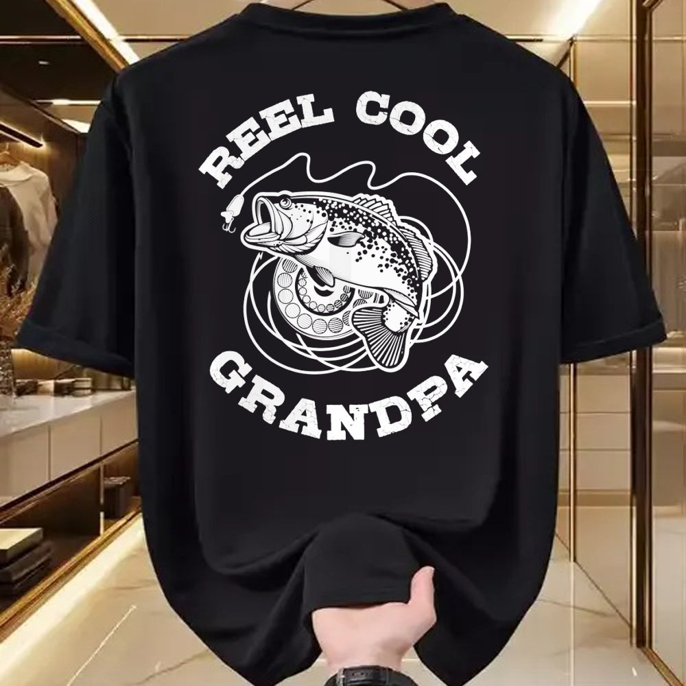 Best Grandpa Shirt, Proud Grandpa Unisex T-Shirt/Hoodie/Sweatshirt HLT00 - Fishing Fish Vintage Reel Cool Grandpa Gift Sweatshirt