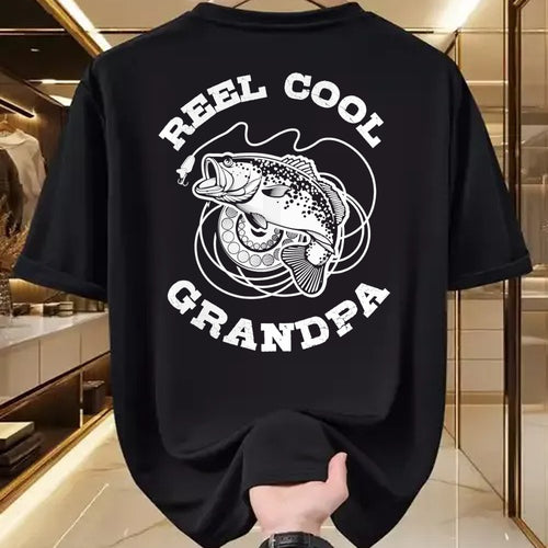 Best Grandpa Shirt, Proud Grandpa Unisex T-Shirt/Hoodie/Sweatshirt HLT00 - Fishing Fish Vintage Reel Cool Grandpa Gift Sweatshirt