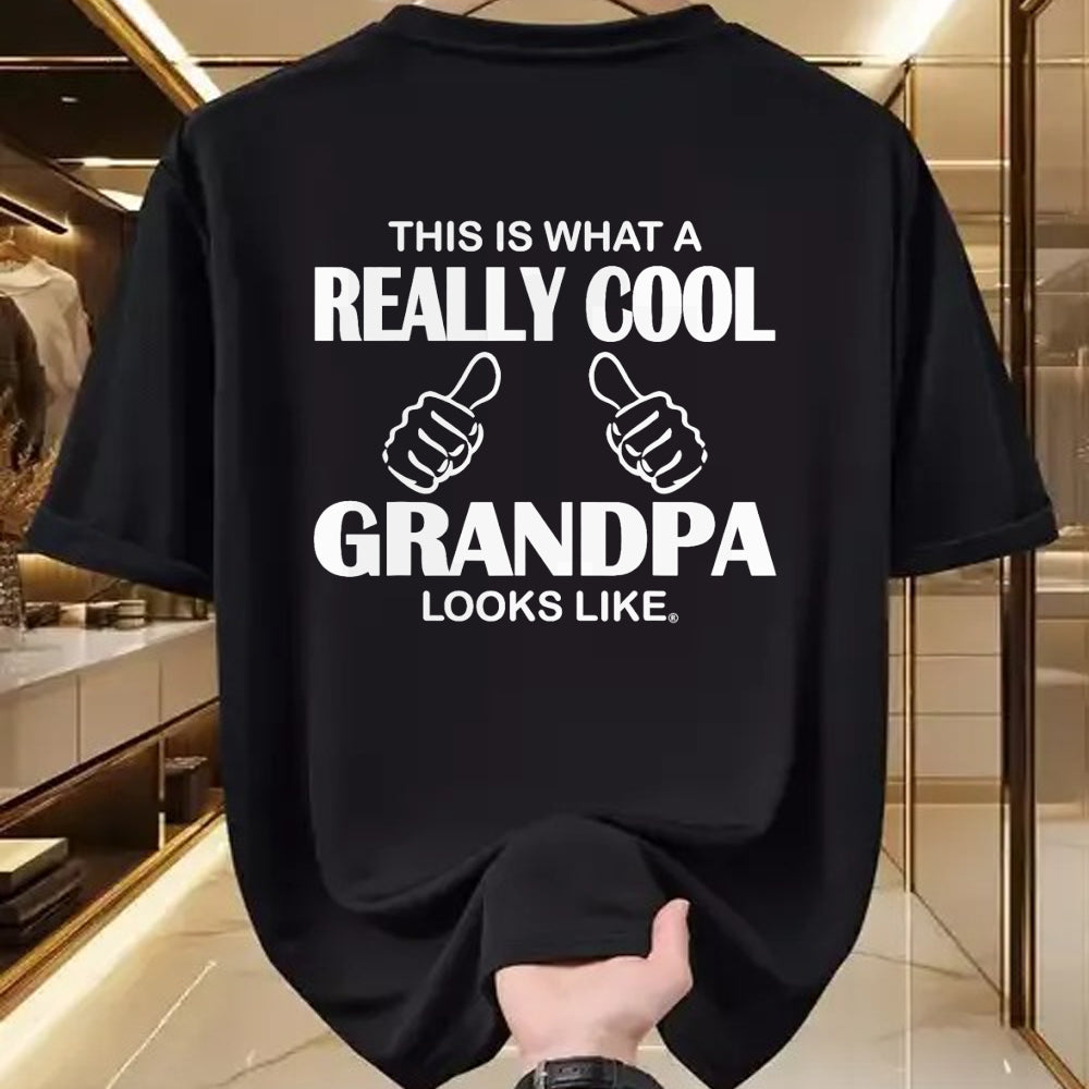 Best Grandpa Shirt, Proud Grandpa Unisex T-Shirt/Hoodie/Sweatshirt HLT00 - This Is What A Really Cool Grandpa Looks Like Funny T-Shirt T-Shirt (1)