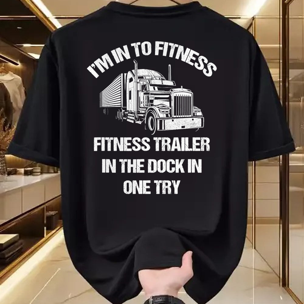 Best Truck Driver Life Shirt, Funny Trucker UnisexT-Shirt/Hoodie/Sweatshirt HLT00 - Funny Semi Truck Driver I'm into Fitness Trucker T-Shirt