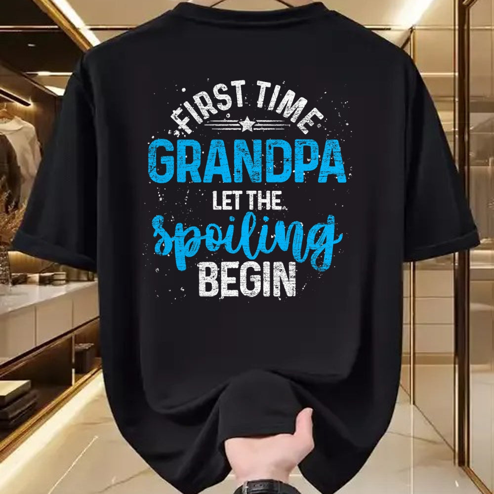Best Grandpa Shirt, Proud Grandpa Unisex T-Shirt/Hoodie/Sweatshirt HLT00 - First Time Grandpa Let The Spoiling Begin Future Grandpa T-Shirt