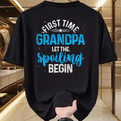 Best Grandpa Shirt, Proud Grandpa Unisex T-Shirt/Hoodie/Sweatshirt HLT00 - First Time Grandpa Let The Spoiling Begin Future Grandpa T-Shirt