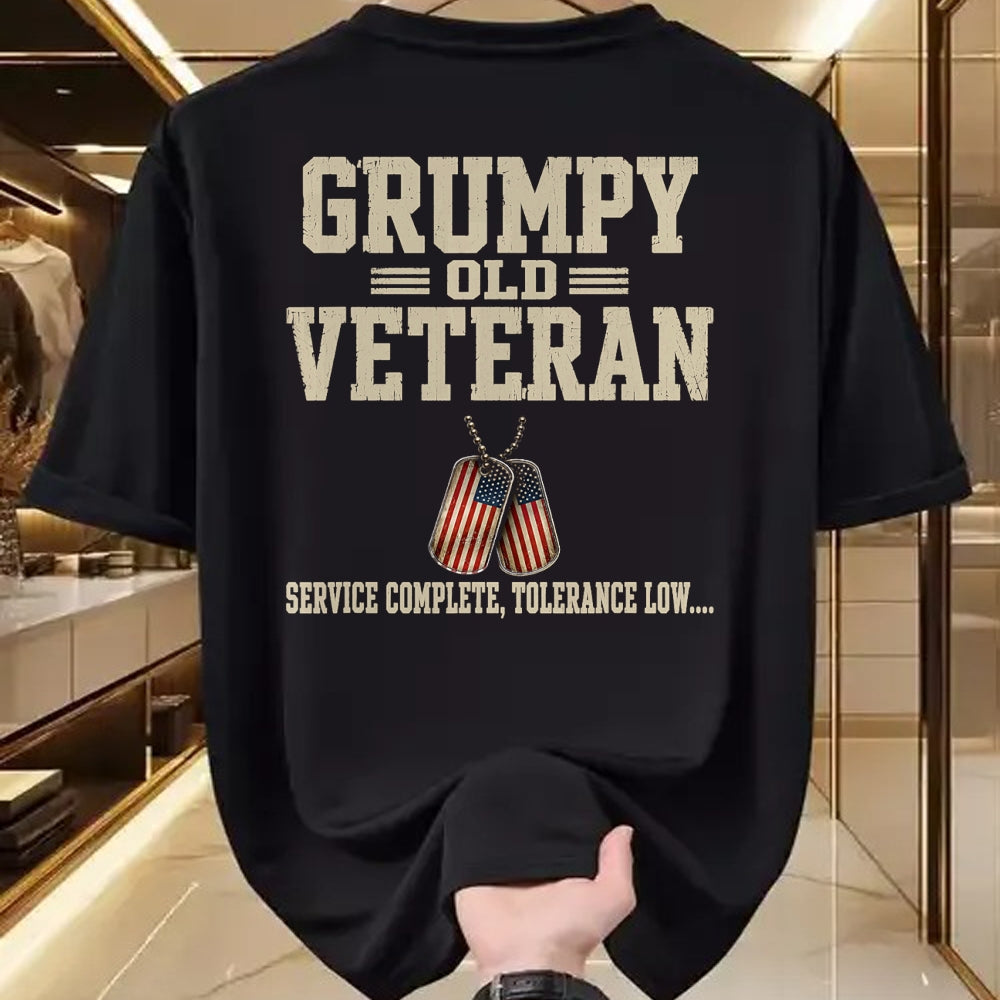 Proud Veteran Shirt, Funny Veteran UnisexT-Shirt/Hoodie/Sweatshirt HLT00 - Funny Grumpy Old Veteran for Military Vets Service Complete T-Shirt