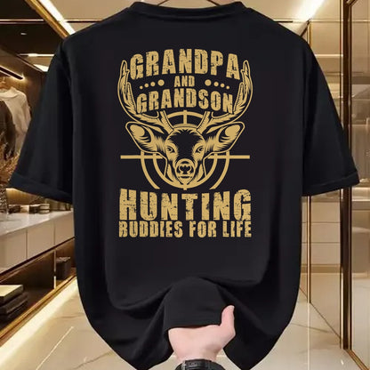 Best Grandpa Shirt, Proud Grandpa Unisex T-Shirt/Hoodie/Sweatshirt HLT00 - Hunting Buddy Grandpa And Grandson Hunting Buddies T-Shirt