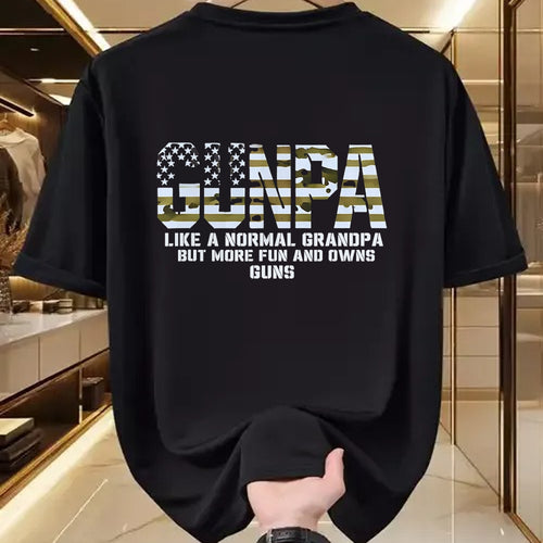 Best Grandpa Shirt, Proud Grandpa Unisex T-Shirt/Hoodie/Sweatshirt HLT00 - Gunpa Like A Normal Grandpa But More Fun And Owns Guns T-Shirt