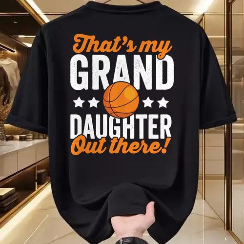 Best Grandpa Shirt, Proud Grandpa Unisex T-Shirt/Hoodie/Sweatshirt HLT00 -Basketball Player Grandma Grandpa Basketball Granddaughter Long Sleeve T-Shirt