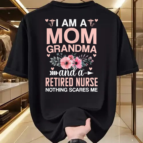 Funny Nurse Shirt, Nurse Unisex T-Shirt/Hoodie/Sweatshirt HLT00 - I'm Nurse Mom Nothing Scares Me RN Mother's Day Nursing Life T-Shirt