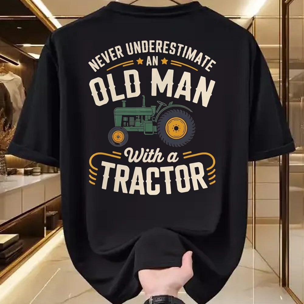 Best Farmer Life Shirt, Funny Farmer UnisexT-Shirt/Hoodie/Sweatshirt HLT00 - Never Underestimate an Old Man with a Tractor – Farming dad T-Shirt