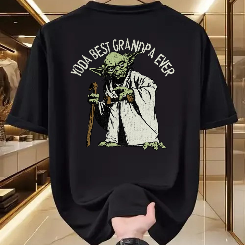 Best Grandpa Shirt, Proud Grandpa Unisex T-Shirt/Hoodie/Sweatshirt HLT00 - Star Wars Yoda Best Grandpa Ever Portrait Disney+ T-Shirt
