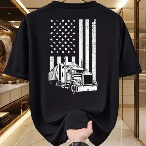 Best Truck Driver Life Shirt, Funny Trucker UnisexT-Shirt/Hoodie/Sweatshirt HLT00 - Cool Trucker For Men Dad Semi Truck Driver US Flag Trucking T-Shirt
