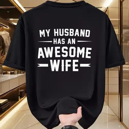 Best Wife Shirt, Wife and Husband Unisex T-Shirt/Hoodie/Sweatshirt HLT00 - My husband has an awesome wife T-Shirt (4)