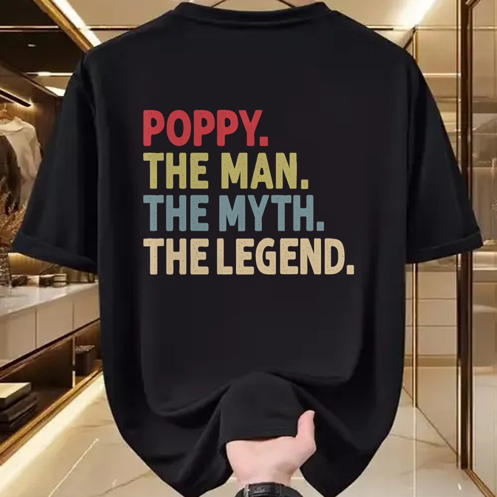 Best Grandpa Shirt, Proud Grandpa Unisex T-Shirt/Hoodie/Sweatshirt HLT00 - Poppy The Man The Myth the Legend Funny Grandpa Gift T-Shirt