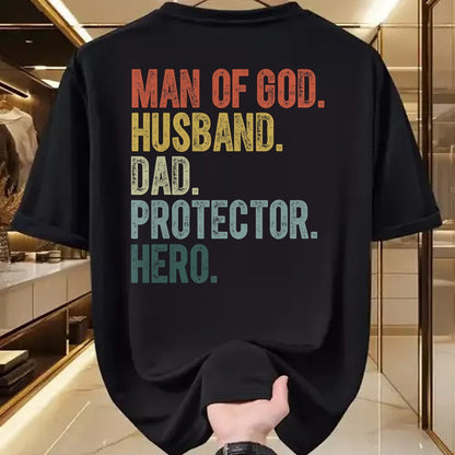 Best Wife Shirt, Wife and Husband Unisex T-Shirt/Hoodie/Sweatshirt HLT00 - Man of God Husband Dad Protector Hero Father's Day Men T-Shirt