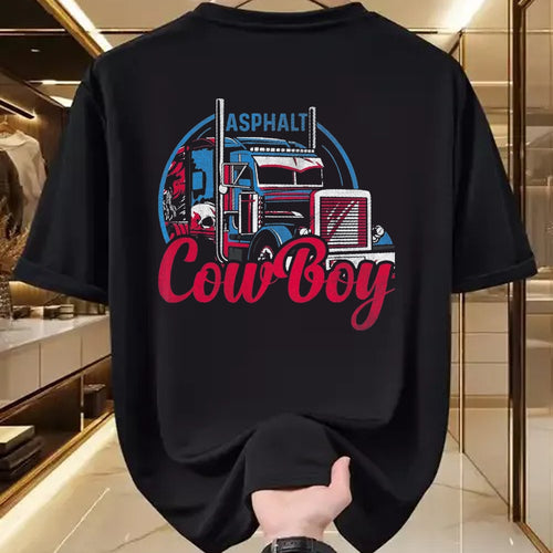 Best Truck Driver Life Shirt, Funny Trucker UnisexT-Shirt/Hoodie/Sweatshirt HLT00 - Asphalt Cowboy Cool Truck Driver Design Trucker T-Shirt, Men, Black, X-Large