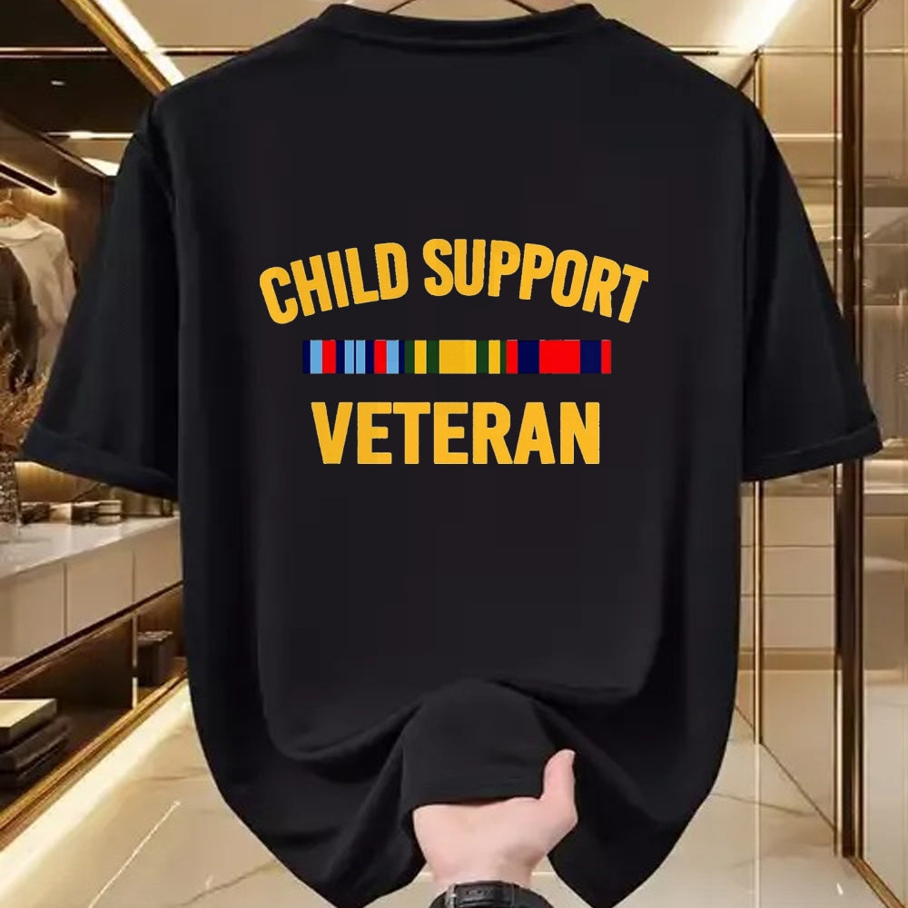 Proud Veteran Shirt, Funny Veteran UnisexT-Shirt/Hoodie/Sweatshirt HLT00 - Child Support Veteran Shirts Patriots Veteran Flag T-Shirt, Men, Black, 3X-Large