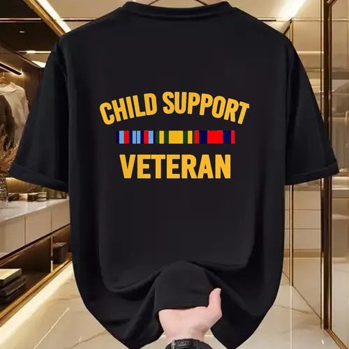 Proud Veteran Shirt, Funny Veteran UnisexT-Shirt/Hoodie/Sweatshirt HLT00 - Child Support Veteran Shirts Patriots Veteran Flag T-Shirt, Men, Black, 3X-Large