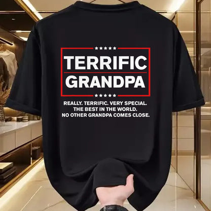 Best Grandpa Shirt, Proud Grandpa Unisex T-Shirt/Hoodie/Sweatshirt HLT00 - Terrific Grandpa - Funny Donald Trump Campaign Style T-Shirt
