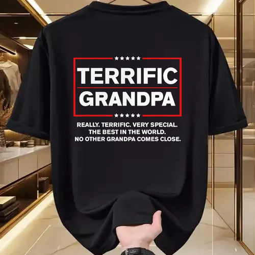 Best Grandpa Shirt, Proud Grandpa Unisex T-Shirt/Hoodie/Sweatshirt HLT00 - Terrific Grandpa - Funny Donald Trump Campaign Style T-Shirt