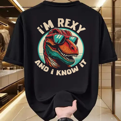 Best Dinosaur Lover Shirt, Funny Dinosaur UnisexT-Shirt/Hoodie/Sweatshirt HLT00 - I_m Rexy And I Know It T-Rex Funny Dinosaur Lover T-Shirt