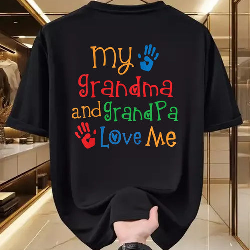 Best Grandpa Shirt, Proud Grandpa Unisex T-Shirt/Hoodie/Sweatshirt HLT00 - Grandma And Grandpa Love Me T-shirt Grandchild Tee T-Shirt