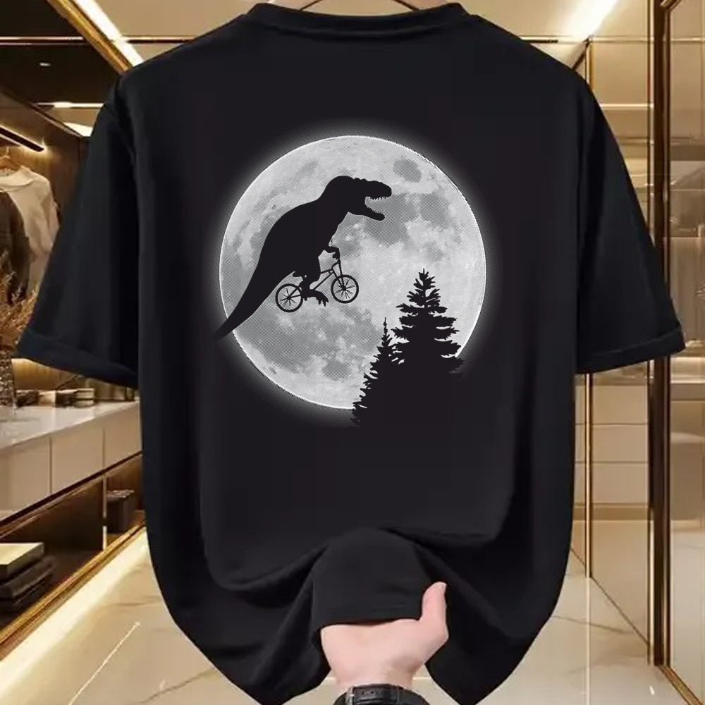 Best Dinosaur Lover Shirt, Funny Dinosaur UnisexT-Shirt/Hoodie/Sweatshirt HLT00 - T-rex Bike Moon  Dinosaur Moon Bike T-Shirt