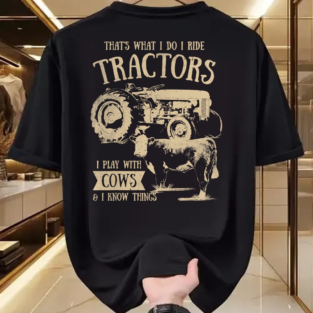 Best Farmer Life Shirt, Funny Farmer UnisexT-Shirt/Hoodie/Sweatshirt HLT00 - Thats What I Do I Ride Tractors Funny Farmer Cowboy Gift T-Shirt Small