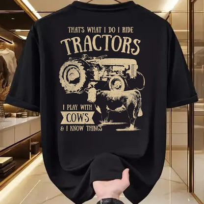 Best Farmer Life Shirt, Funny Farmer UnisexT-Shirt/Hoodie/Sweatshirt HLT00 - Thats What I Do I Ride Tractors Funny Farmer Cowboy Gift T-Shirt Small