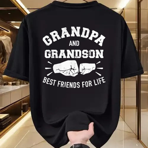 Best Grandpa Shirt, Proud Grandpa Unisex T-Shirt/Hoodie/Sweatshirt HLT00 - Grandpa and grandson friends for life T-Shirt