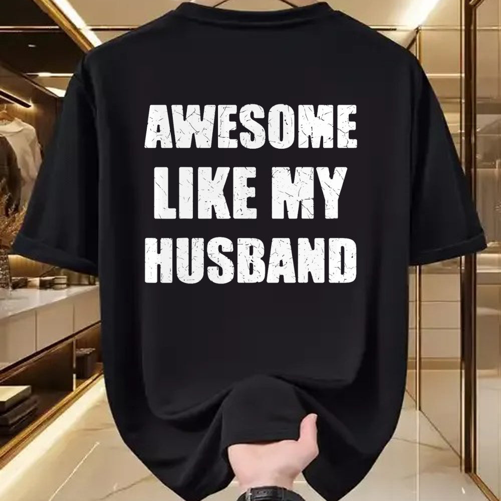 Best Wife Shirt, Wife and Husband Unisex T-Shirt/Hoodie/Sweatshirt HLT00 - Awesome Like My Husband Funny Wife T-Shirt (1)
