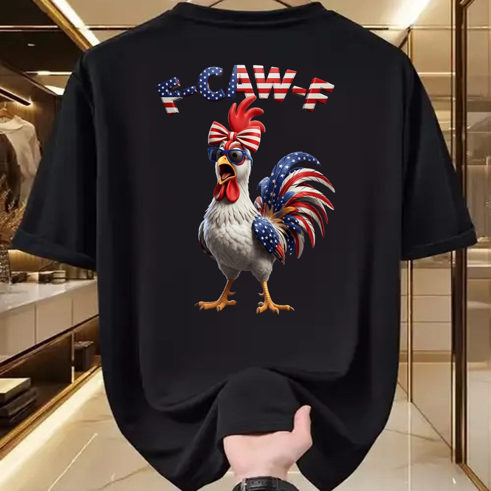 Best Farmer Life Shirt, Funny Farmer UnisexT-Shirt/Hoodie/Sweatshirt HLT00 - F Caw F Rooster 4th of July American Flag Fawk Chicken Humor T-Shirt