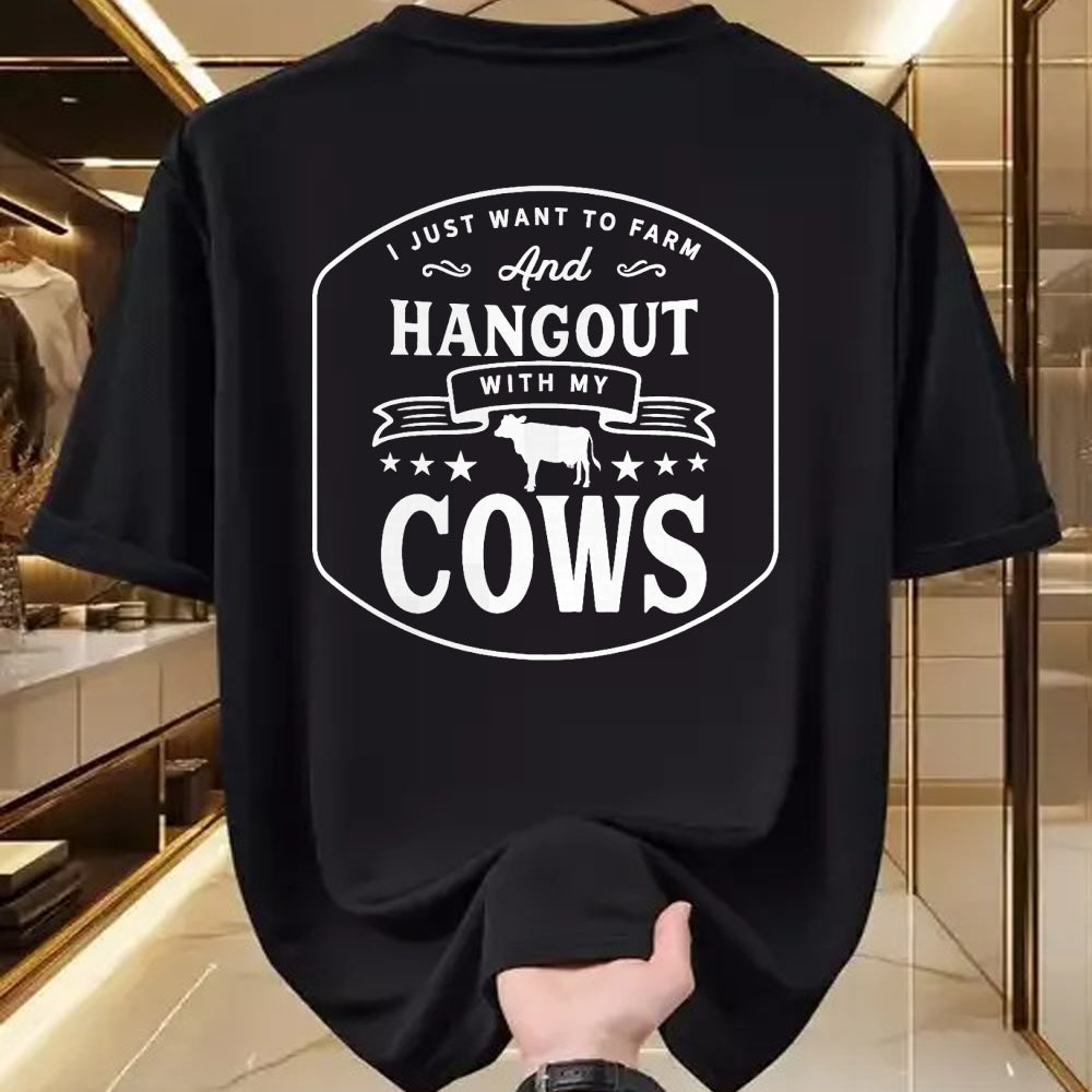 Best Farmer Life Shirt, Funny Farmer UnisexT-Shirt/Hoodie/Sweatshirt HLT00 - Hang Out with My Cows Farming Farmer Cow Herd T-Shirt