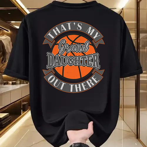 Best Grandpa Shirt, Proud Grandpa Unisex T-Shirt/Hoodie/Sweatshirt HLT00 - That's My Granddaughter Out There Basketball Grandma Grandpa T-Shirt