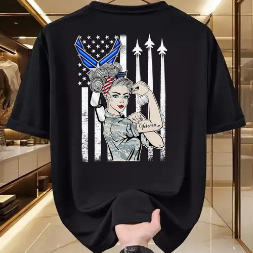 Proud Veteran Shirt, Funny Veteran UnisexT-Shirt/Hoodie/Sweatshirt HLT00 - USAF Air Force Women Proud Shirt, Air Force Veteran Gift T-Shirt