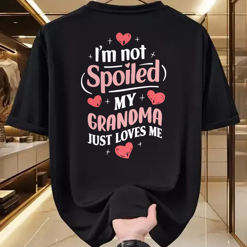 Best Wife Shirt, Wife and Husband Unisex T-Shirt/Hoodie/Sweatshirt HLT00 - I'm Not Spoiled My Grandma Just Loves Me Grandma Hearts T-Shirt