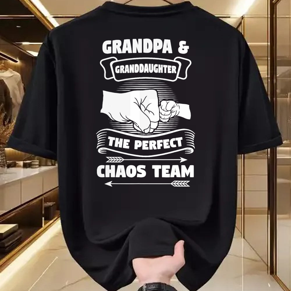 Best Grandpa Shirt, Proud Grandpa Unisex T-Shirt/Hoodie/Sweatshirt HLT00 - Grandpa Granddaughter A Perfect Chaos Team Gift T-Shirt