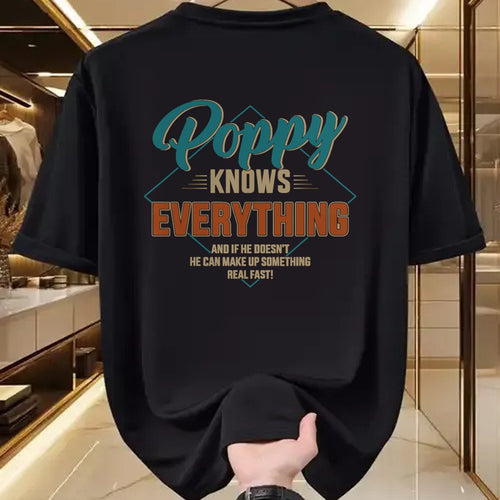 Best Grandpa Shirt, Proud Grandpa Unisex T-Shirt/Hoodie/Sweatshirt HLT00 - Funny poppy knows everything for grandpa and father's day T-Shirt (1)