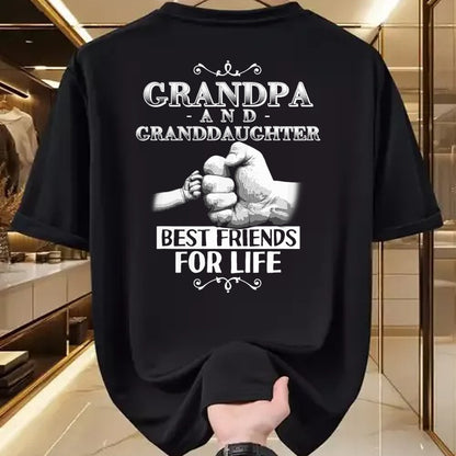 Best Grandpa Shirt, Proud Grandpa Unisex T-Shirt/Hoodie/Sweatshirt HLT00 - Grandpa and Granddaughter Best Friends For Life Matching T-Shirt T-Shirt (1)
