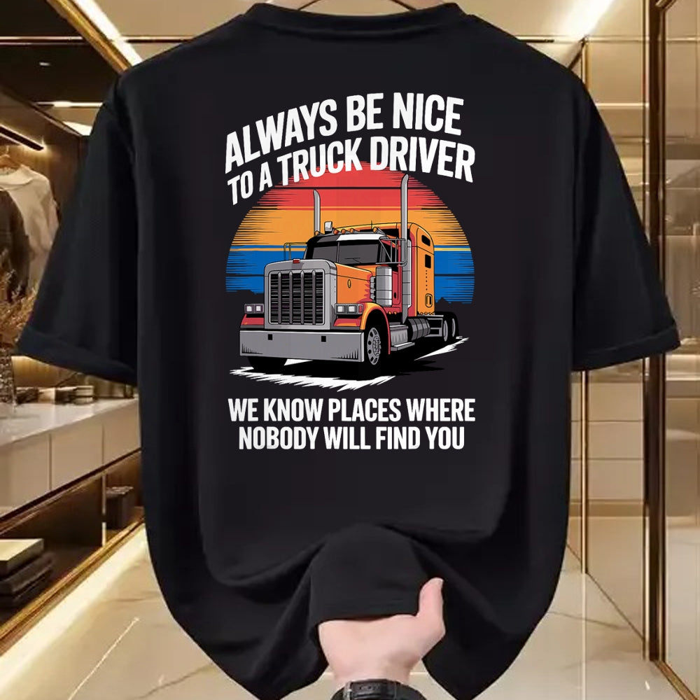 Best Truck Driver Life Shirt, Funny Trucker UnisexT-Shirt/Hoodie/Sweatshirt HLT00 - Best Truck Driver Art for Men Dad Women Trucking CDL Trucker T-Shirt (1)
