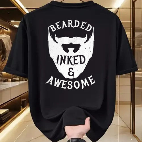 Best Wife Shirt, Wife and Husband Unisex T-Shirt/Hoodie/Sweatshirt HLT00 - Mens Bearded, Inked And Awesome Bearded And Tattooed Guy T Shirt