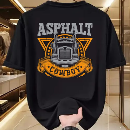 Best Truck Driver Life Shirt, Funny Trucker UnisexT-Shirt/Hoodie/Sweatshirt HLT00 - Asphalt Cowboy Cool Truck Driver Design Trucker T-Shirt (1)