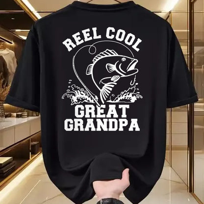Best Grandpa Shirt, Proud Grandpa Unisex T-Shirt/Hoodie/Sweatshirt HLT00 - Reel cool great grandpa T-Shirt