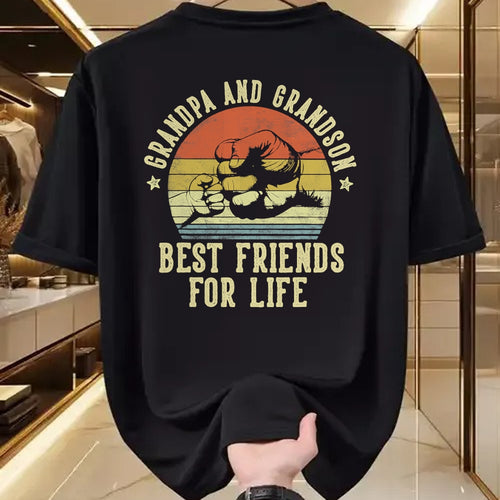 Best Grandpa Shirt, Proud Grandpa Unisex T-Shirt/Hoodie/Sweatshirt HLT00 - Grandpa and Grandson Best Friends for Life Funny Grandpa T-Shirt