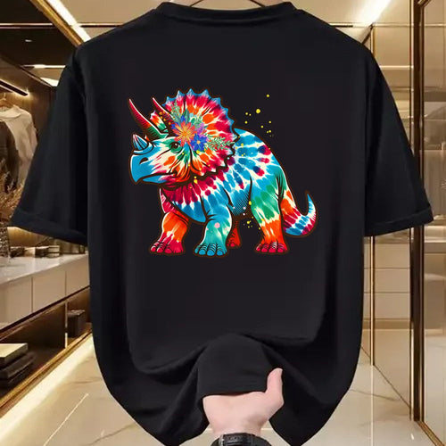 Best Dinosaur Lover Shirt, Funny Dinosaur UnisexT-Shirt/Hoodie/Sweatshirt HLT00 - Tie Dye Color Triceratops Tie Dyed Dinosaur Prehistoric Dino T-Shirt